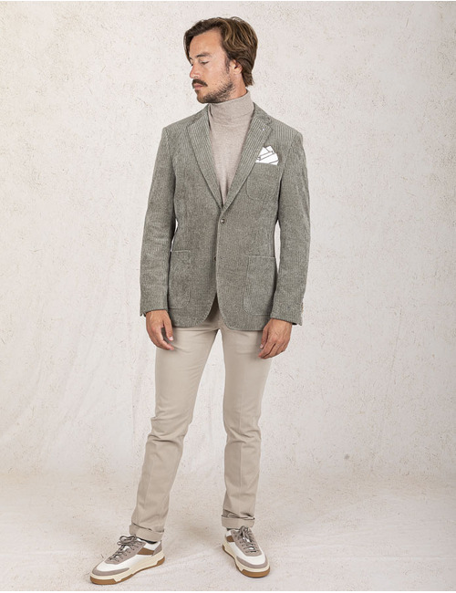 Modern Fit Corduroy Blazer in Green 