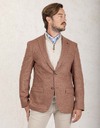  Slim Fit Blazer in Terracotta Herringbone – Italiaanse Wolmix