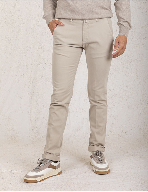 Modern Fit Chino in Beige – Stretch Katoenmix