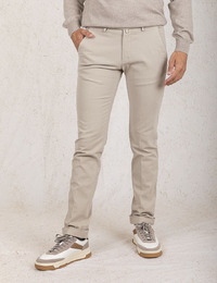 Modern Fit Chino in Beige – Stretch Katoenmix