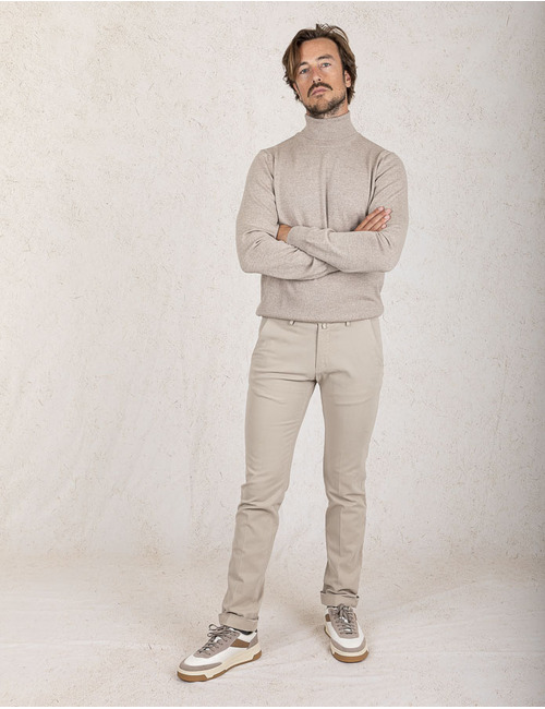 Modern Fit Chino in Beige – Stretch Katoenmix
