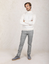 Turtleneck Sweater in Off-White