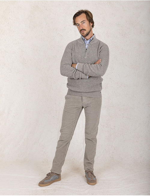 Gentiluomo pull rolkraag bruin