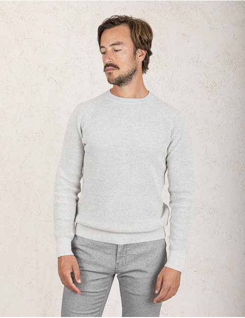 Gentiluomo pull met ronde hals grijs