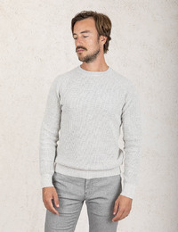 Gentiluomo pull met ronde hals grijs