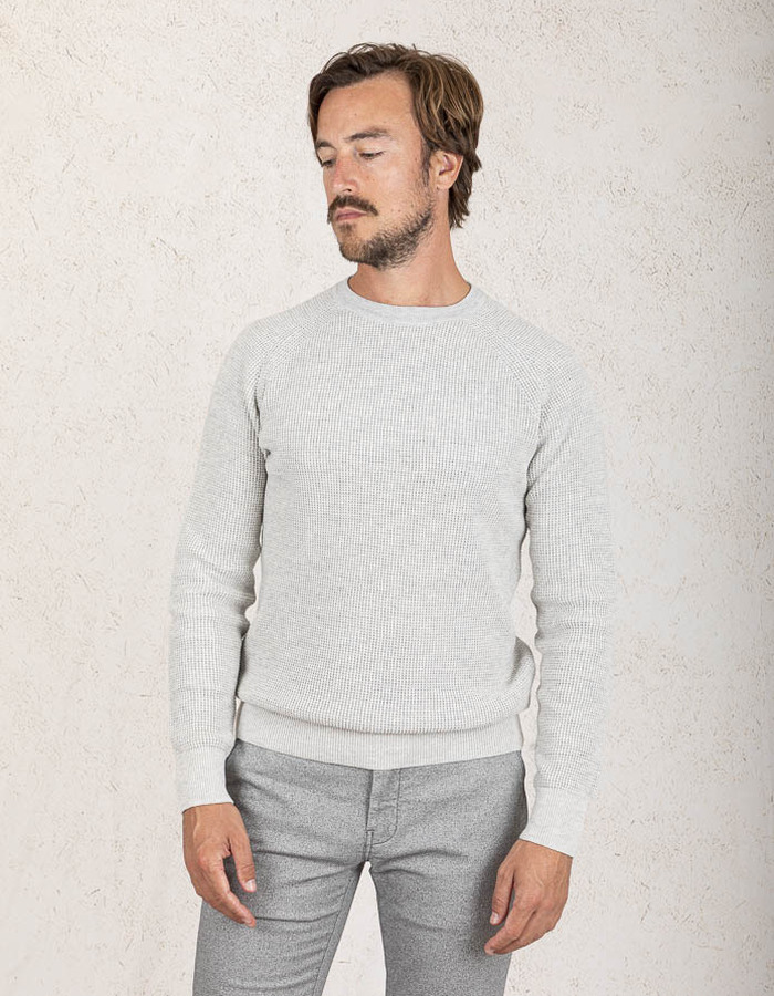 Gentiluomo pull met ronde hals grijs