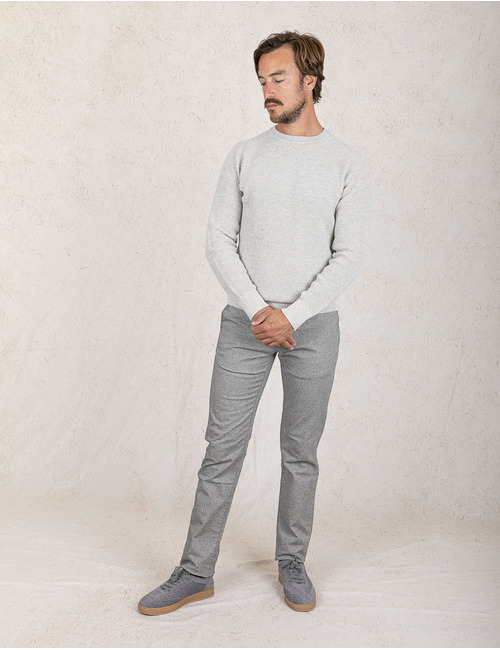 Gentiluomo pull met ronde hals grijs
