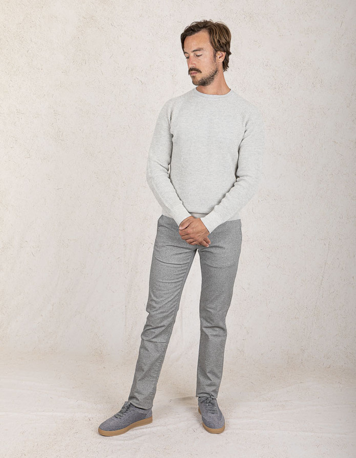 Gentiluomo pull met ronde hals grijs