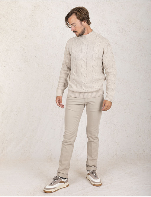 Gentiluomo pull rolkraag bruin