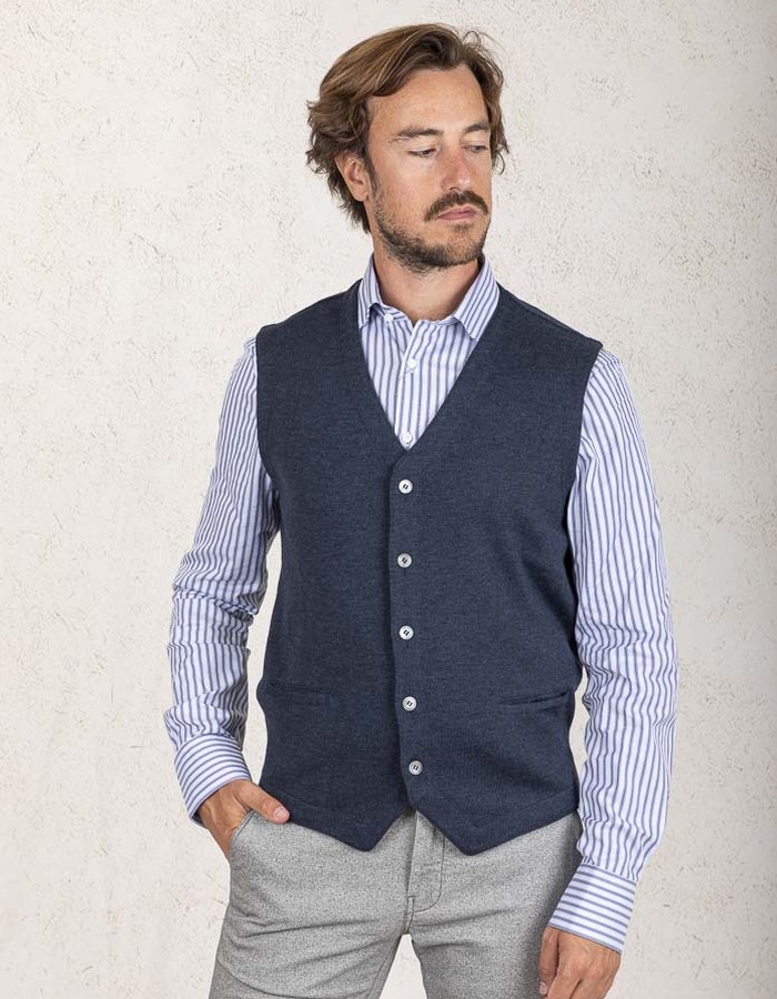 Gran Sasso gilet zonder mouw blauw