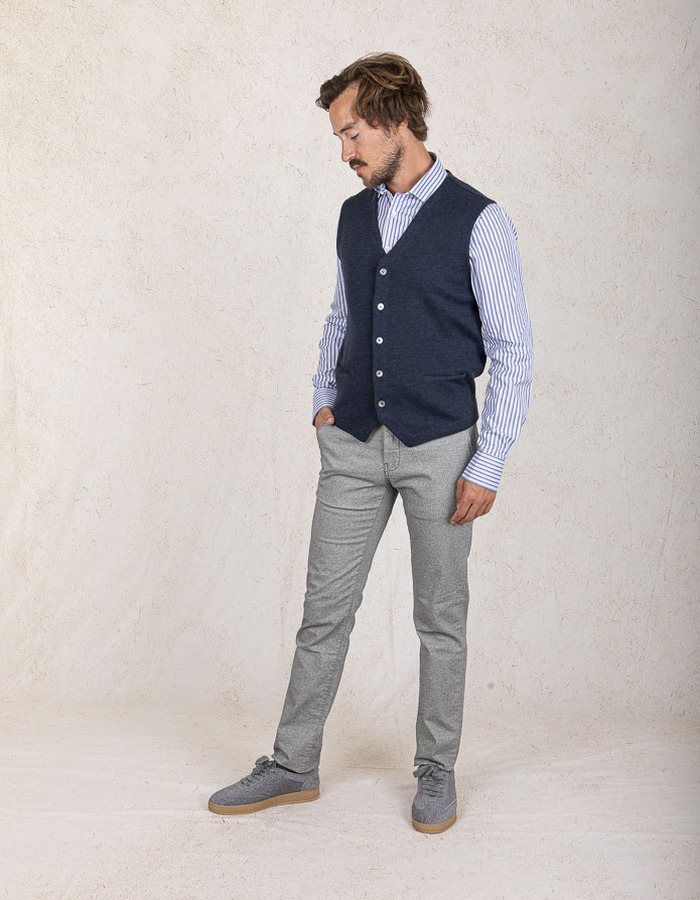 Gran Sasso gilet zonder mouw blauw