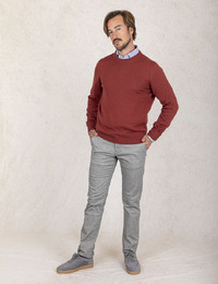  Regular Fit Crewneck Sweater in Terracotta 