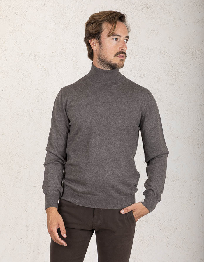 Gran Sasso pull rolkraag taupe