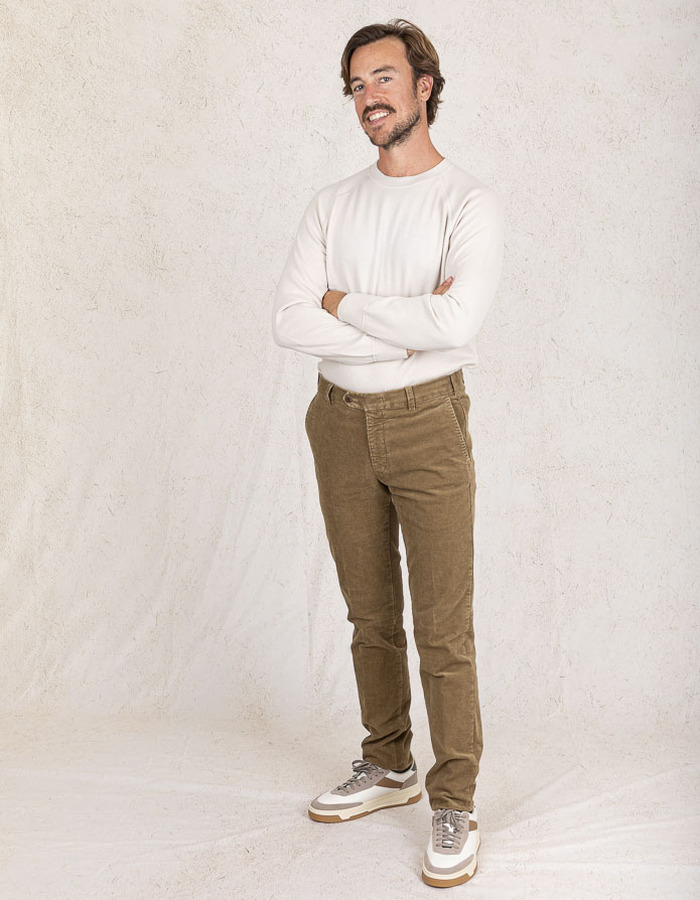 Mmx slim fit broek kaki