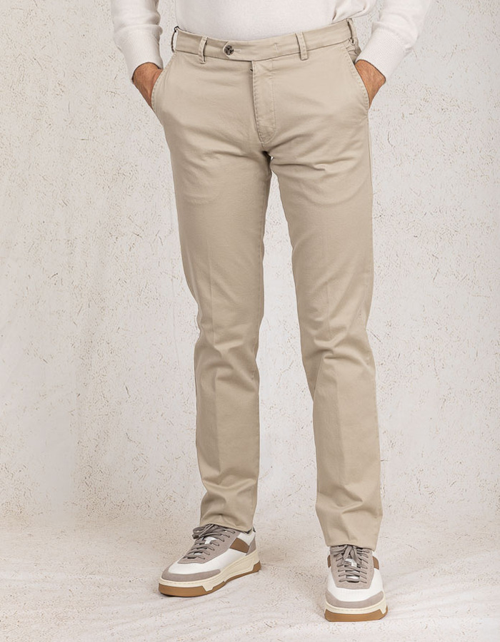 Mmx slim fit broek beige