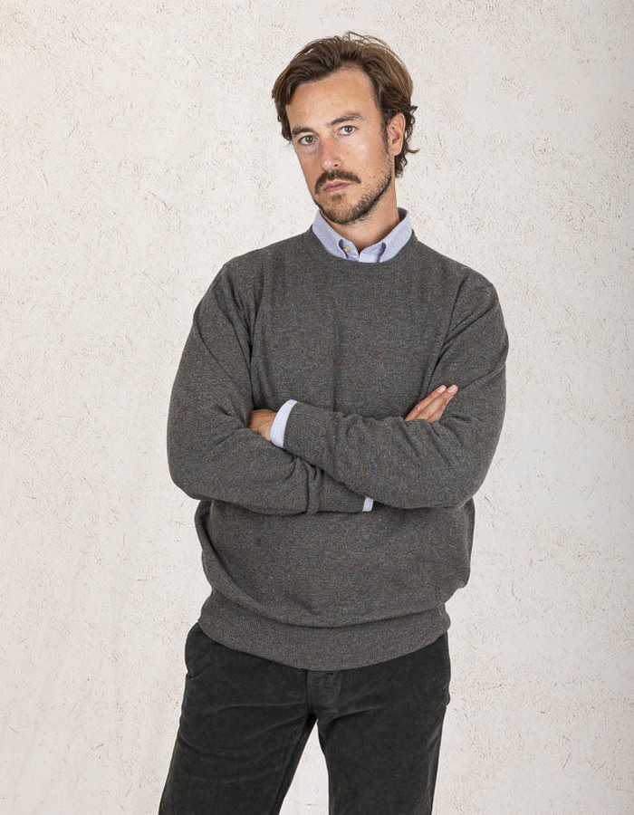 Alan Paine pull met ronde hals groen