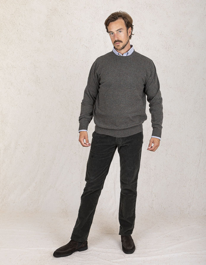 Alan Paine pull met ronde hals groen