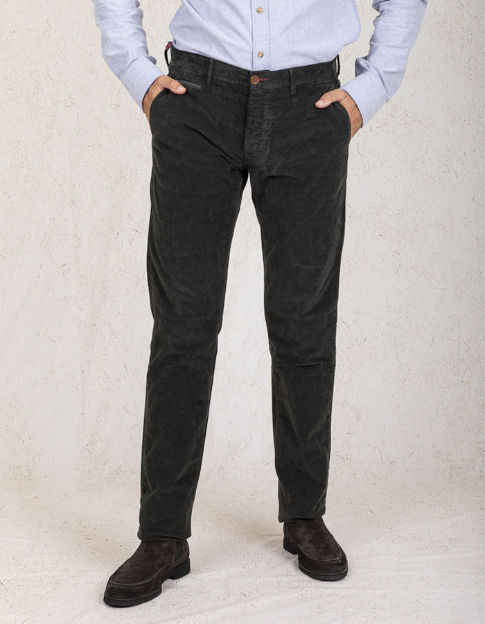 Atelier Noterman slim fit broek grijs