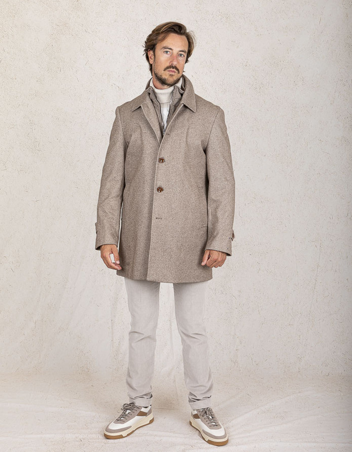 Blue Industry midi mantel bruin