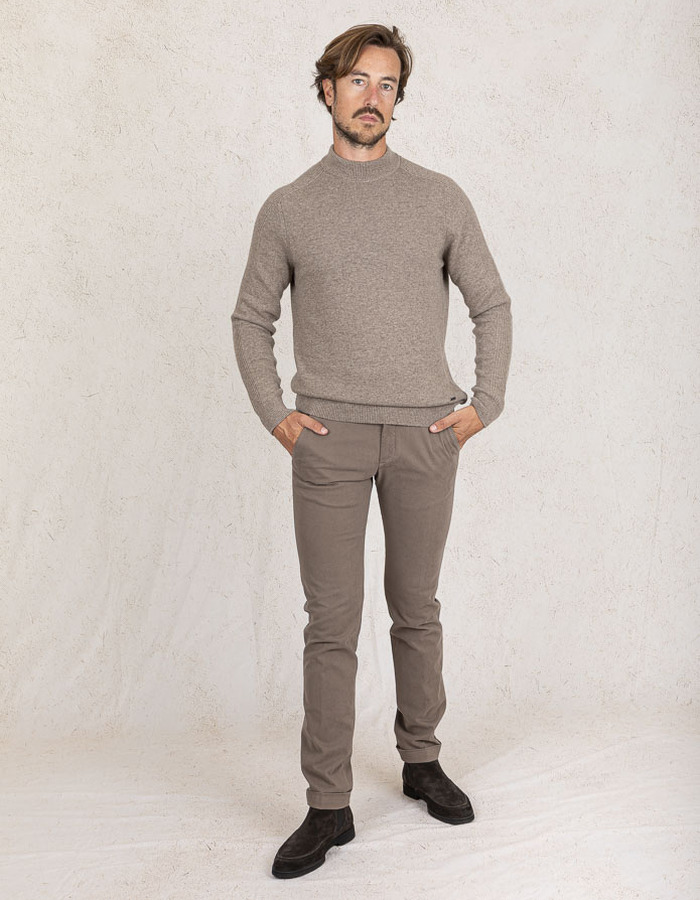 Briglia modern fit broek taupe