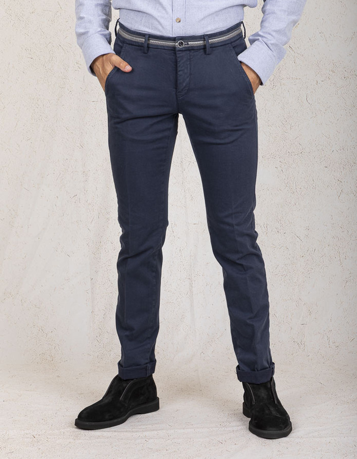 Mason's slim fit broek blauw