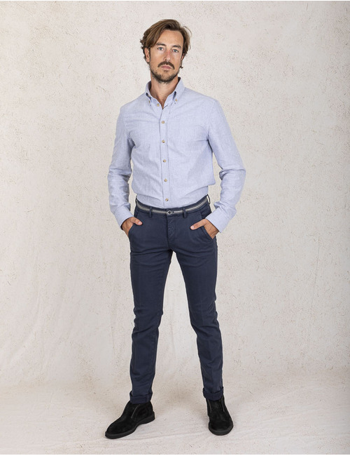 Mason's slim fit broek blauw
