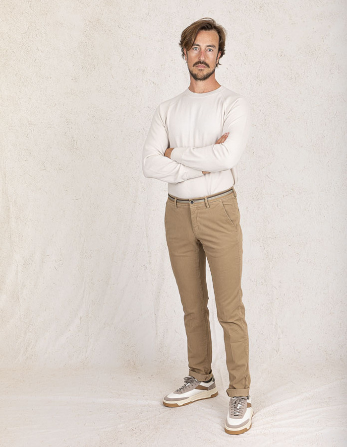 Mason's slim fit broek beige