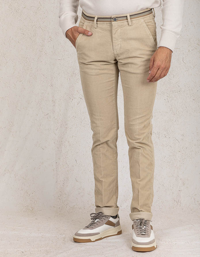 Mason's slim fit broek ecru