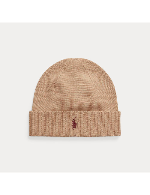 Signature Pony Wollen Beanie Camel Melange