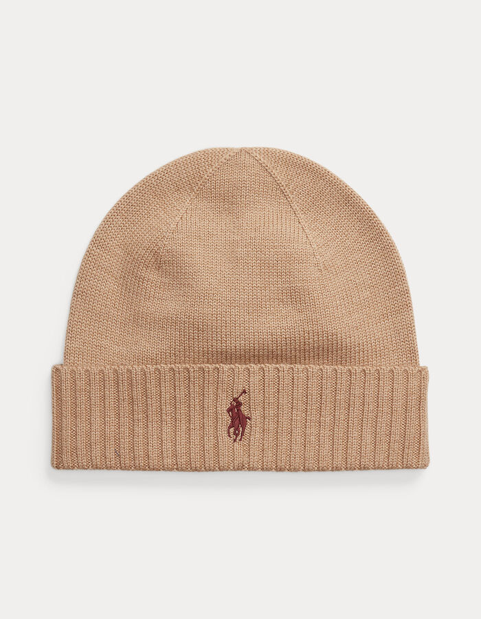 Signature Pony Wollen Beanie Camel Melange