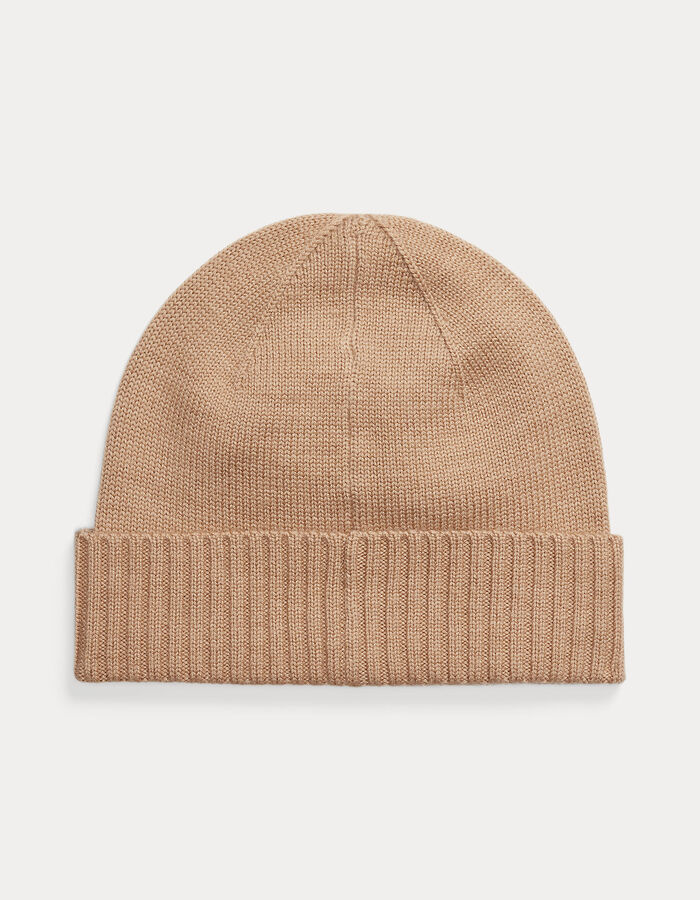 Signature Pony Wollen Beanie Camel Melange