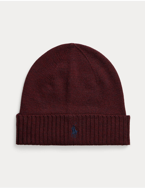 Signature Pony Wollen Beanie Aged Wine Heather