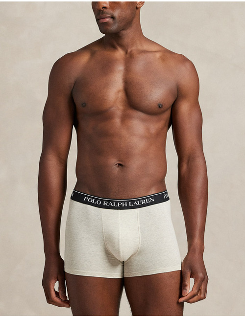 Classic Stretch-Cotton Trunk 3-Pack in Navy, Light Sport Heather en Black 