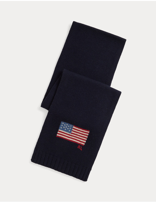 Flag Knit Wool-Blend Scarf