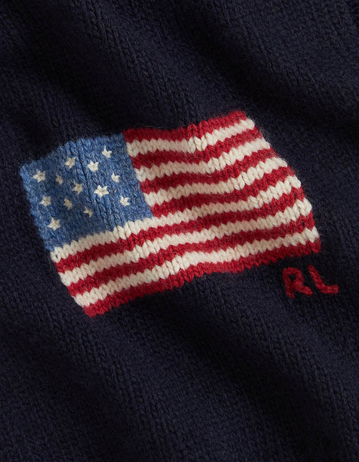 Flag Knit Wool-Blend Scarf