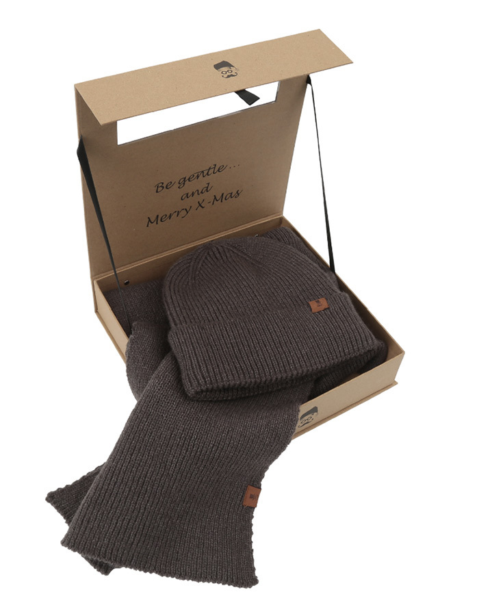 Prince Bowtie Muts en Sjaal Set Donkerbruin