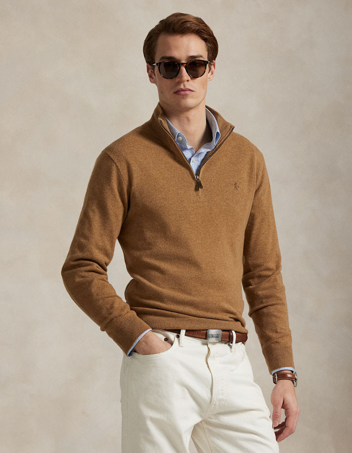 Wool Quarter-Zip Sweater