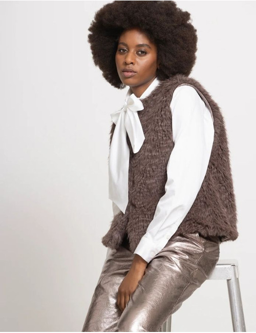 Gigue gilet taupe