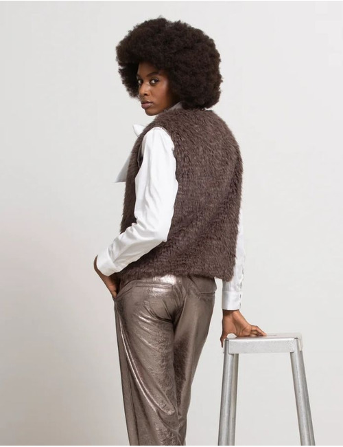 Gigue gilet taupe
