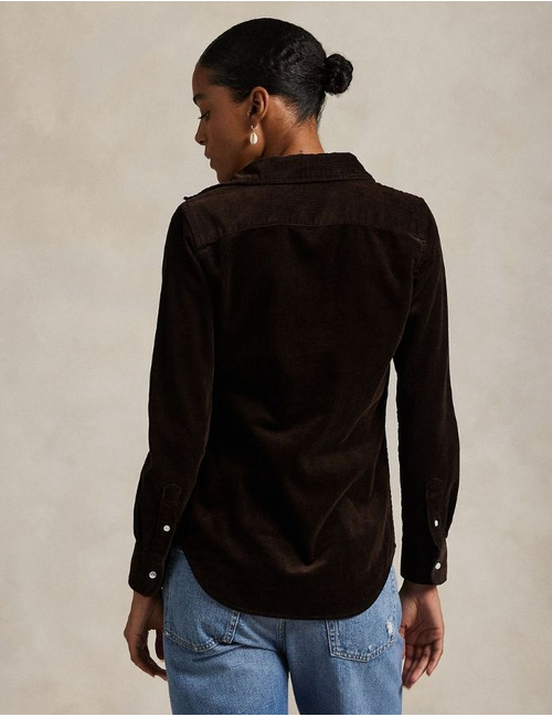 Ralph Lauren Dames lange mouw bloes bruin