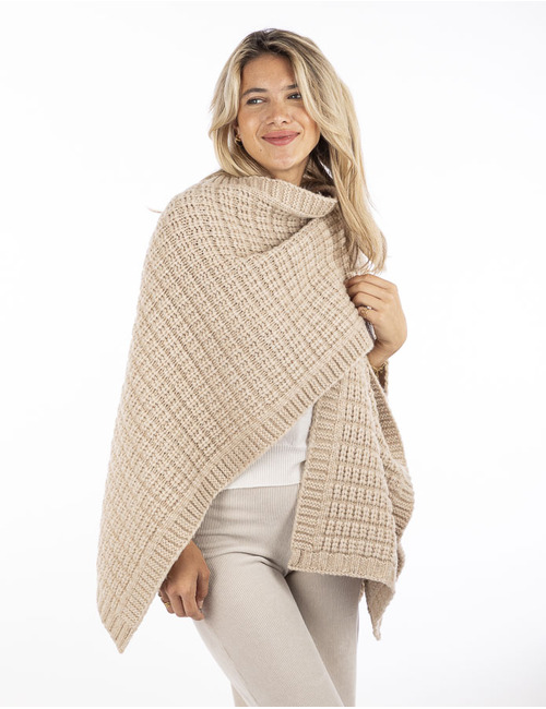 Due Amanti poncho beige