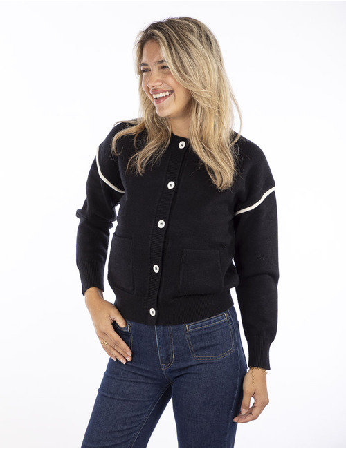 Leo & Ugo t-shirt lange mouw zwart