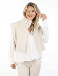 Aimee The Label gilet zonder mouw wit