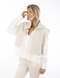 Aimee The Label gilet zonder mouw wit