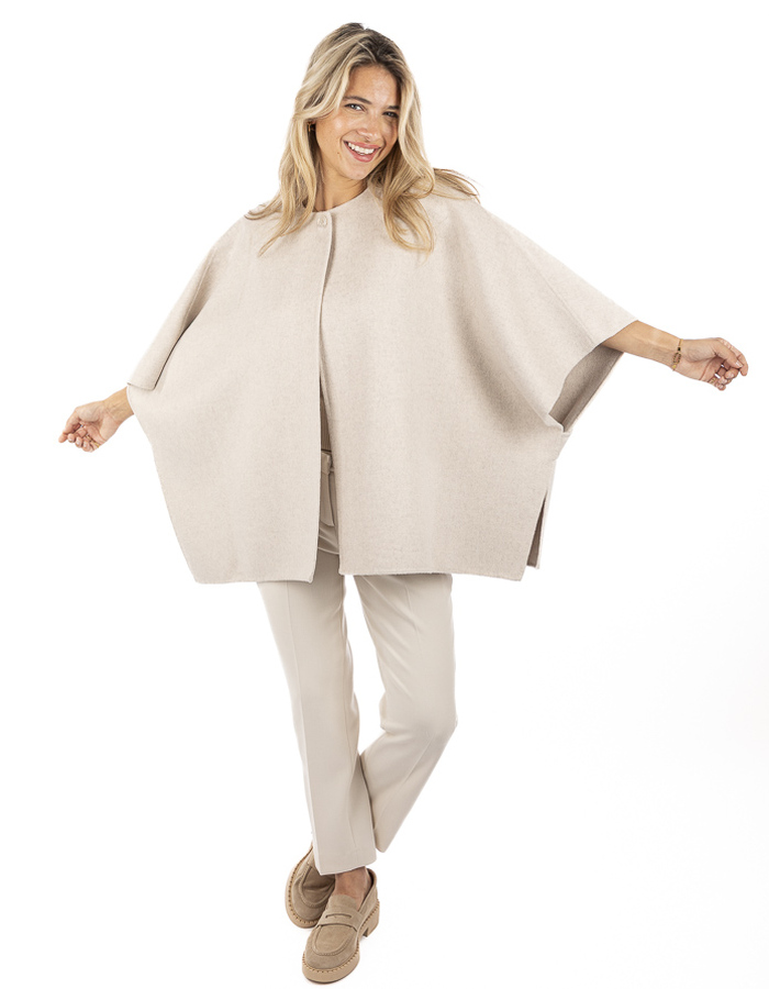 Xandres poncho taupe/beige