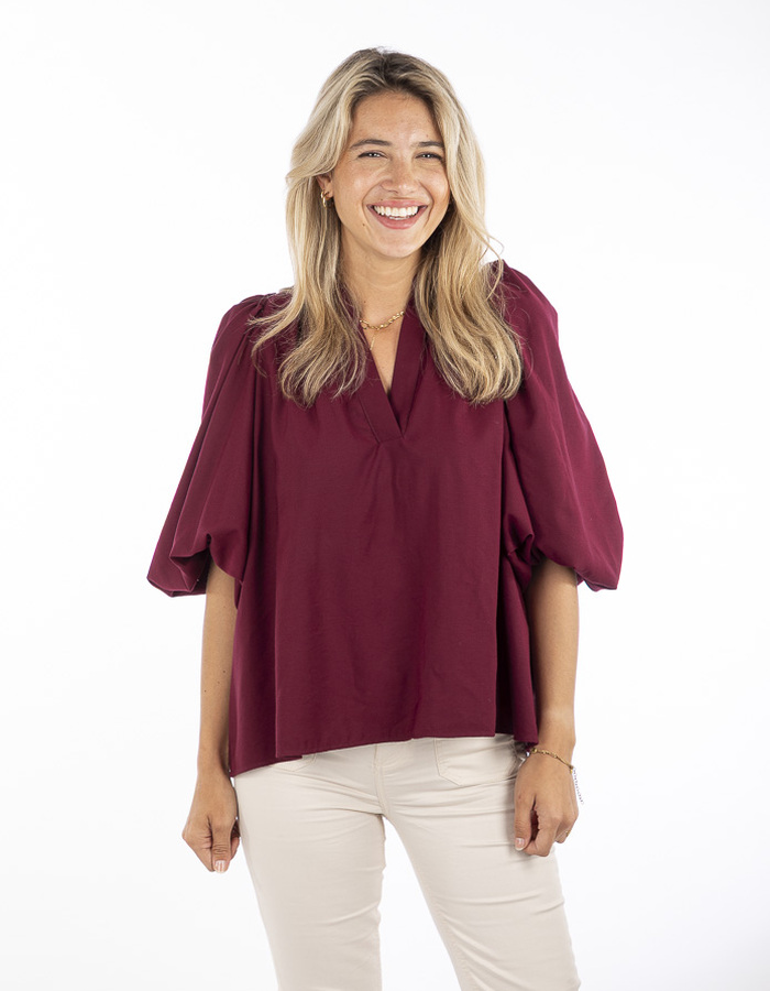 Vanessa Bruno lange mouw bloes bordeaux