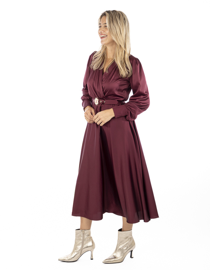 Rinascimento lang kleed bordeaux