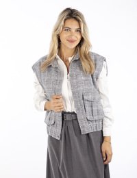 Lalotti gilet zonder mouw grijs