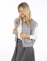 Lalotti gilet zonder mouw grijs