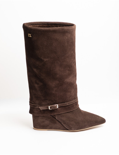 Babouche half hoog bruin
